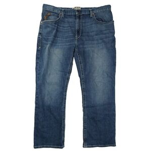 Ariat M4 Rebar Relaxed Hugo Boot Cut Jeans Dark Wash Mens 40x30 Western Workwear